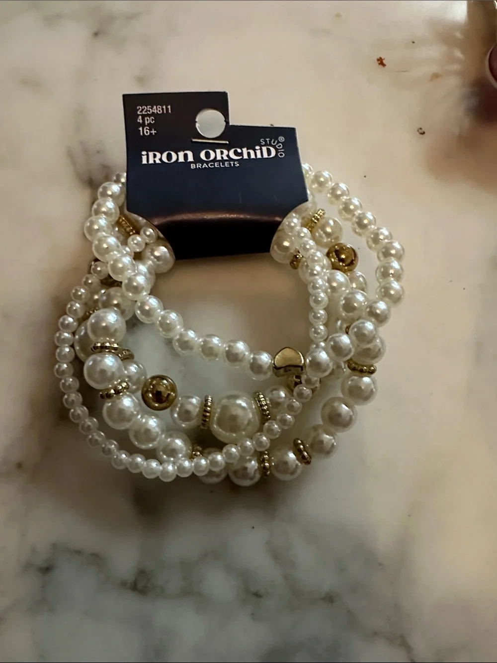 Sunday State Gold and Pearl Butterfly Hair Clips & Assorted Bracelets NWT